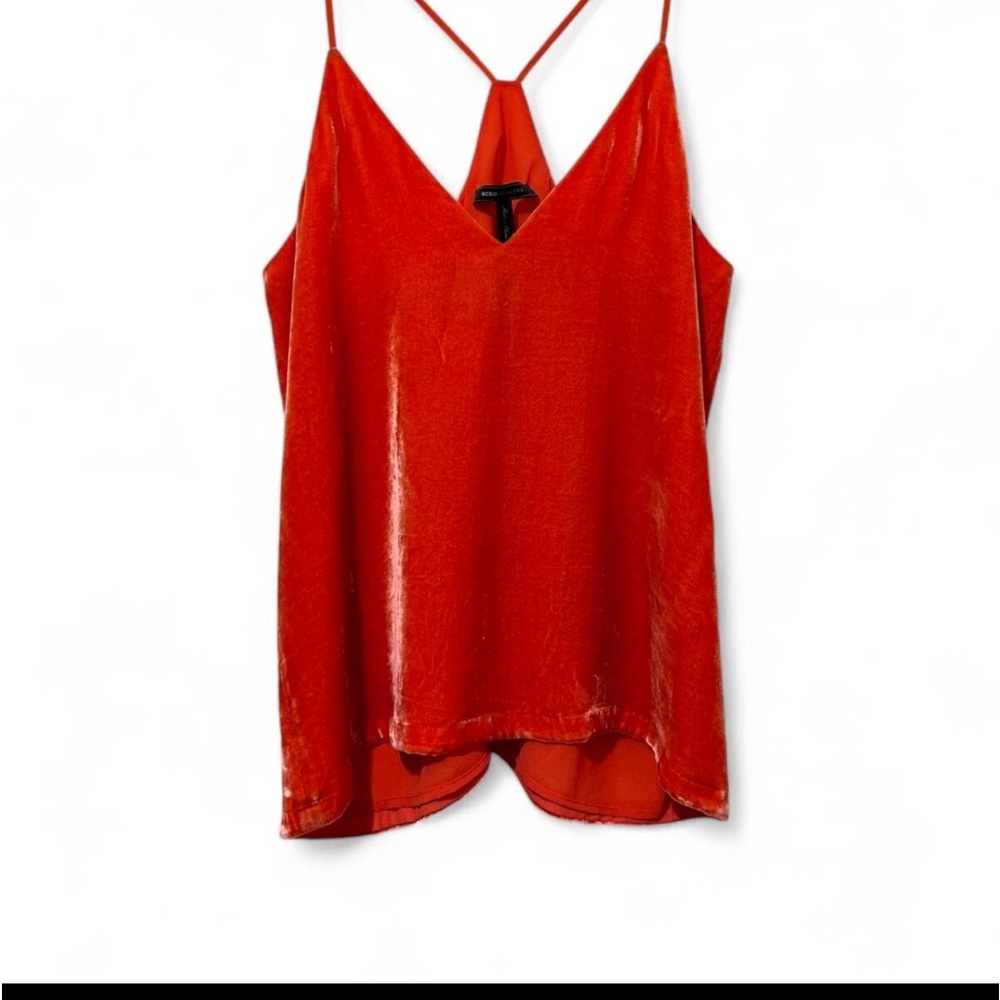 BCBG Max Azria Silk Blend Velvet Camisole Top, Size S